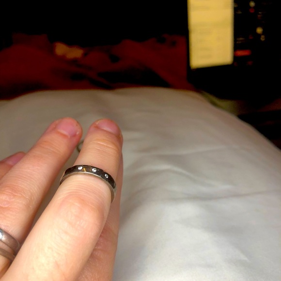 Artisan Ring Set, Rose Gold & Silver w/Diamonds - Picture 4 of 5